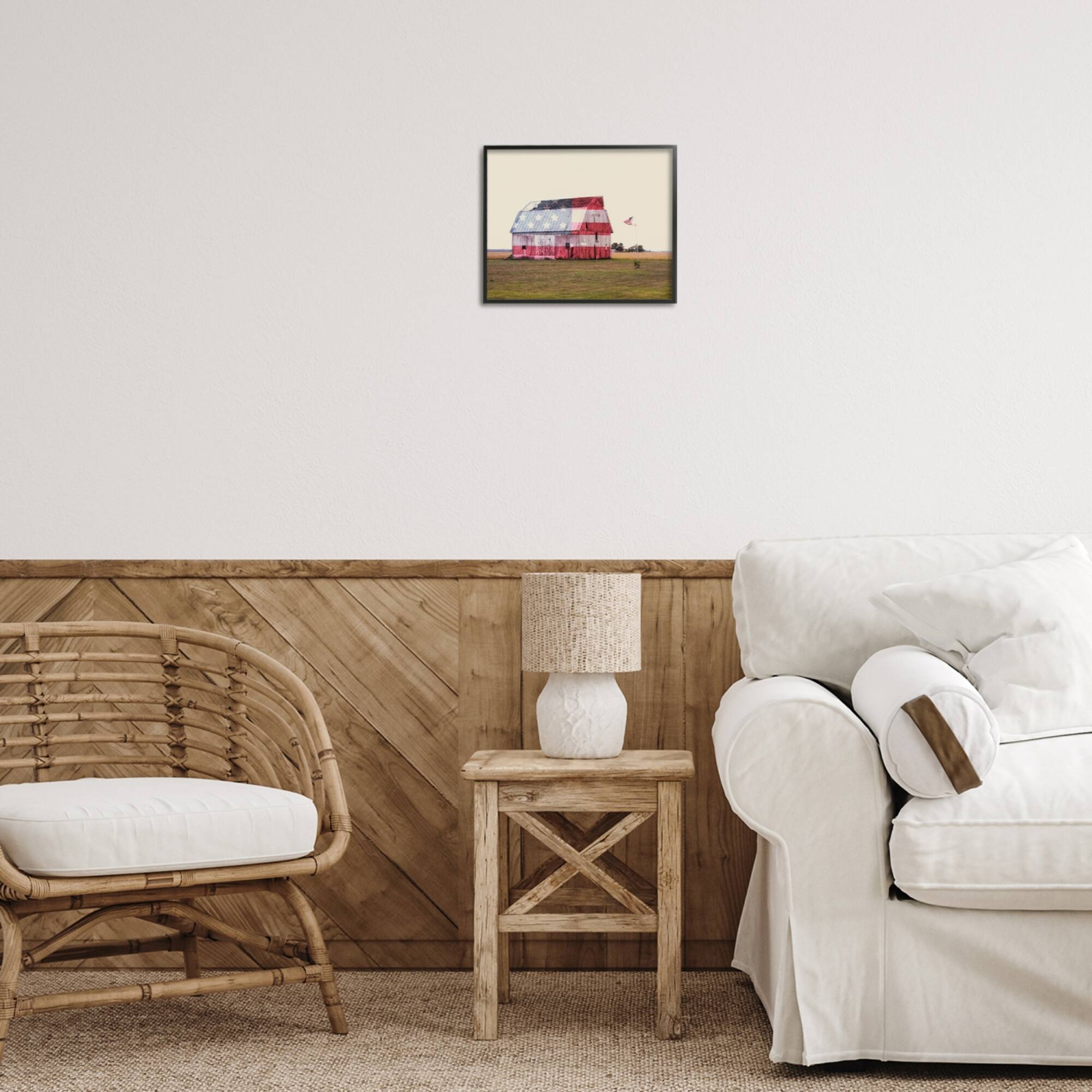 Stupell Industries Americana Farmhouse Barn Framed Giclee Art